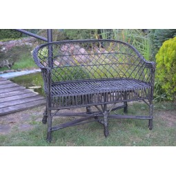 Kerti rattan kanapé, wenge színű