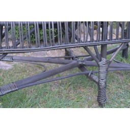 Kerti rattan kanapé, wenge színű