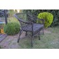Kerti rattan kanapé, wenge színű