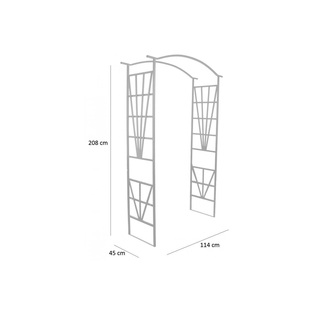 Szép pergola a kertbe 114x45x208 cm