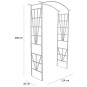 Szép pergola a kertbe 114x45x208 cm