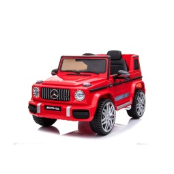 Gyerekautó Mercedes G63 AMG SUV piros színben.