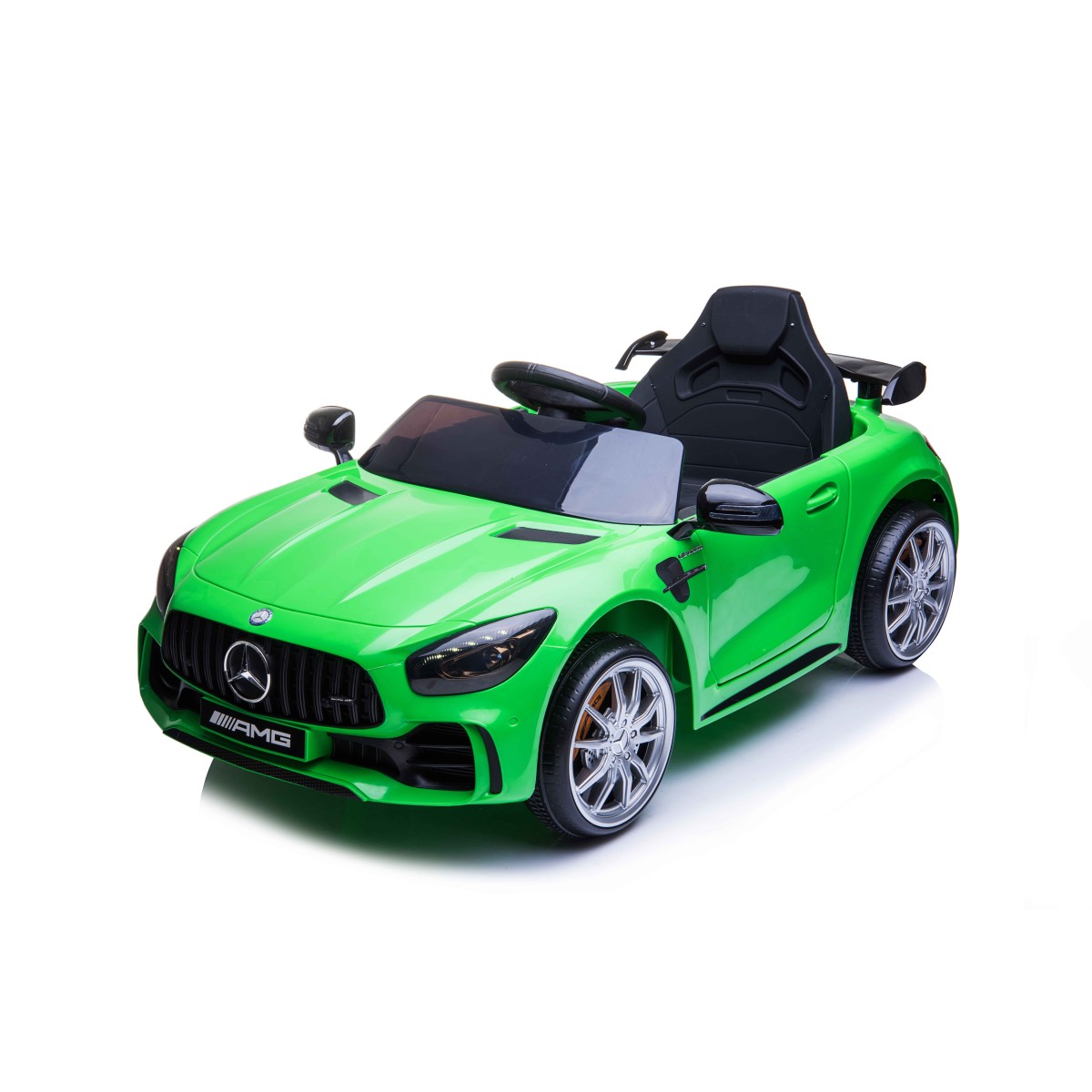 zöld színű Mercedes GTR elektromos gyerekautók