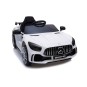 Fehér Mercedes GTR elektromos autó
