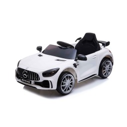 Fehér Mercedes GTR elektromos autó