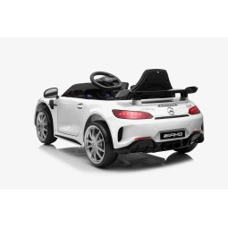 Fehér Mercedes GTR elektromos autó