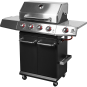 Gázgrill dragON BBQ101, 11,7 kW, fekete-ezüst