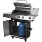 Gázgrill dragON BBQ101, 11,7 kW, fekete-ezüst