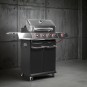 Gázgrill dragON BBQ101, 11,7 kW, fekete-ezüst