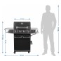 Gázgrill dragON BBQ101, 11,7 kW, fekete-ezüst