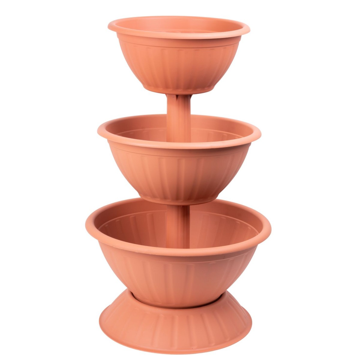 Többszintes virágcserép 82 cm, terrakotta
