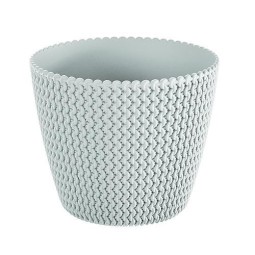 Minőségi fehér virágcserepek, 157/132 mm, 1,7 l.