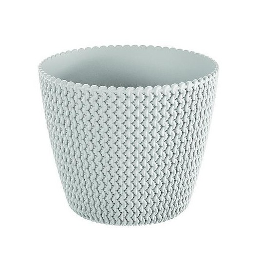 Minőségi fehér virágcserepek, 157/132 mm, 1,7 l.