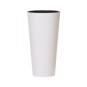 Fehér virágcserép TUVBUS Slim Shine betéttel, 400x762 mm