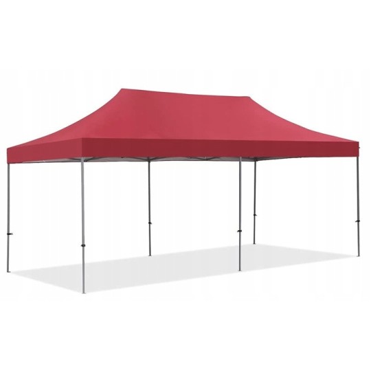 Professzionális ollós sátor S5 3x6 m piros – extra erős, 49 kg
