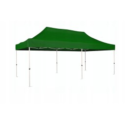 Kerti party sátor zöld színben PREMIUM 3x6 m – vastag tető 820D, 49 kg