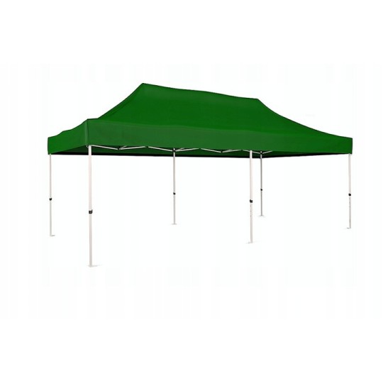 Kerti party sátor zöld színben PREMIUM 3x6 m – vastag tető 820D, 49 kg