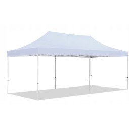 Stabil ollószerkezetes sátor fehér színben PREMIUM, 3x6 m