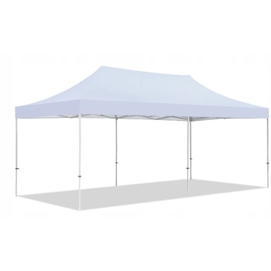 Stabil ollószerkezetes sátor fehér színben PREMIUM, 3x6 m