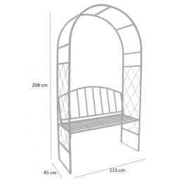 Kerti pergola paddal 115x45x208 cm