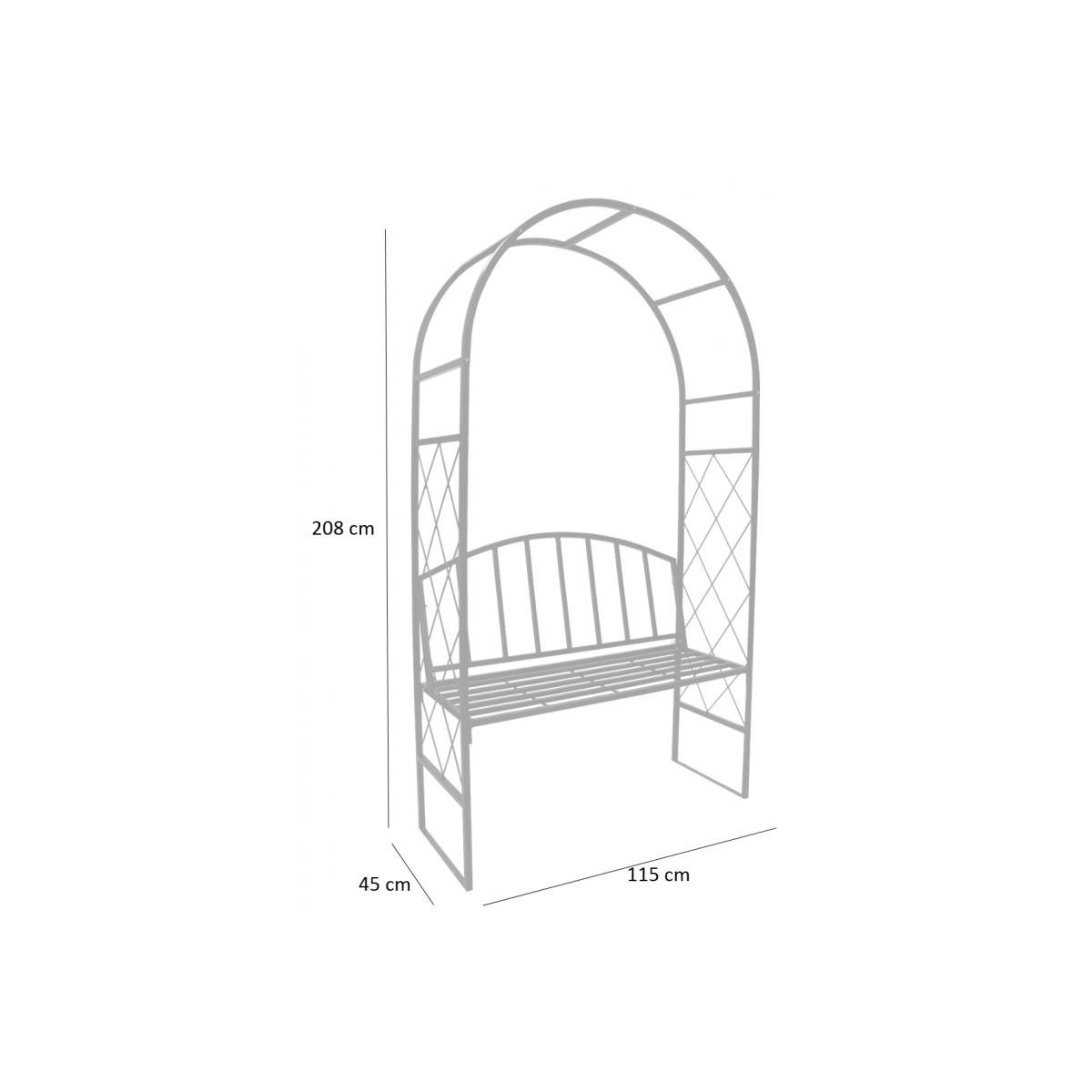 Kerti pergola paddal 115x45x208 cm