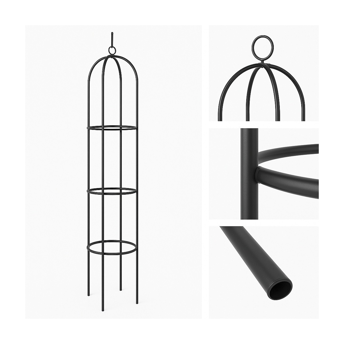 Fém kerti pergola rózsákhoz, 195 cm