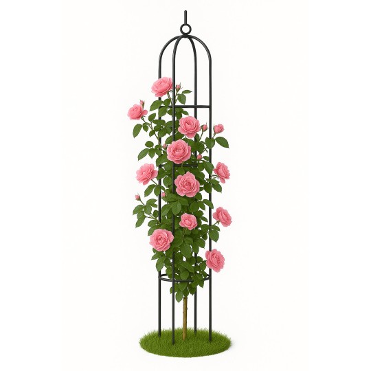 Fém kerti pergola rózsákhoz, 195 cm