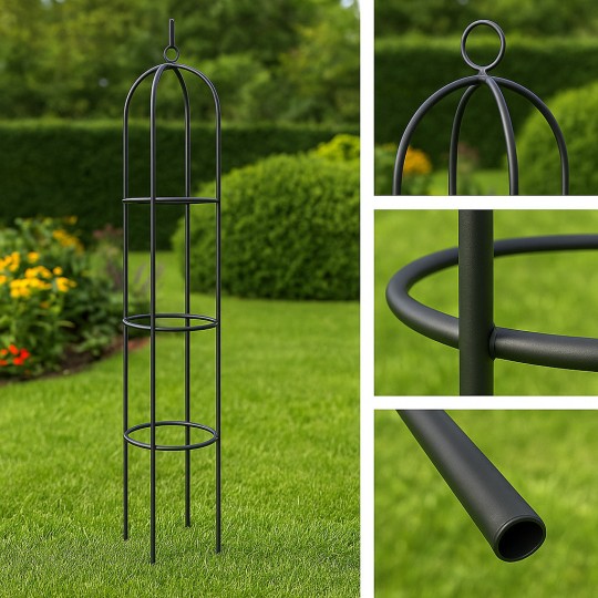 Fém kerti pergola rózsákhoz, 195 cm