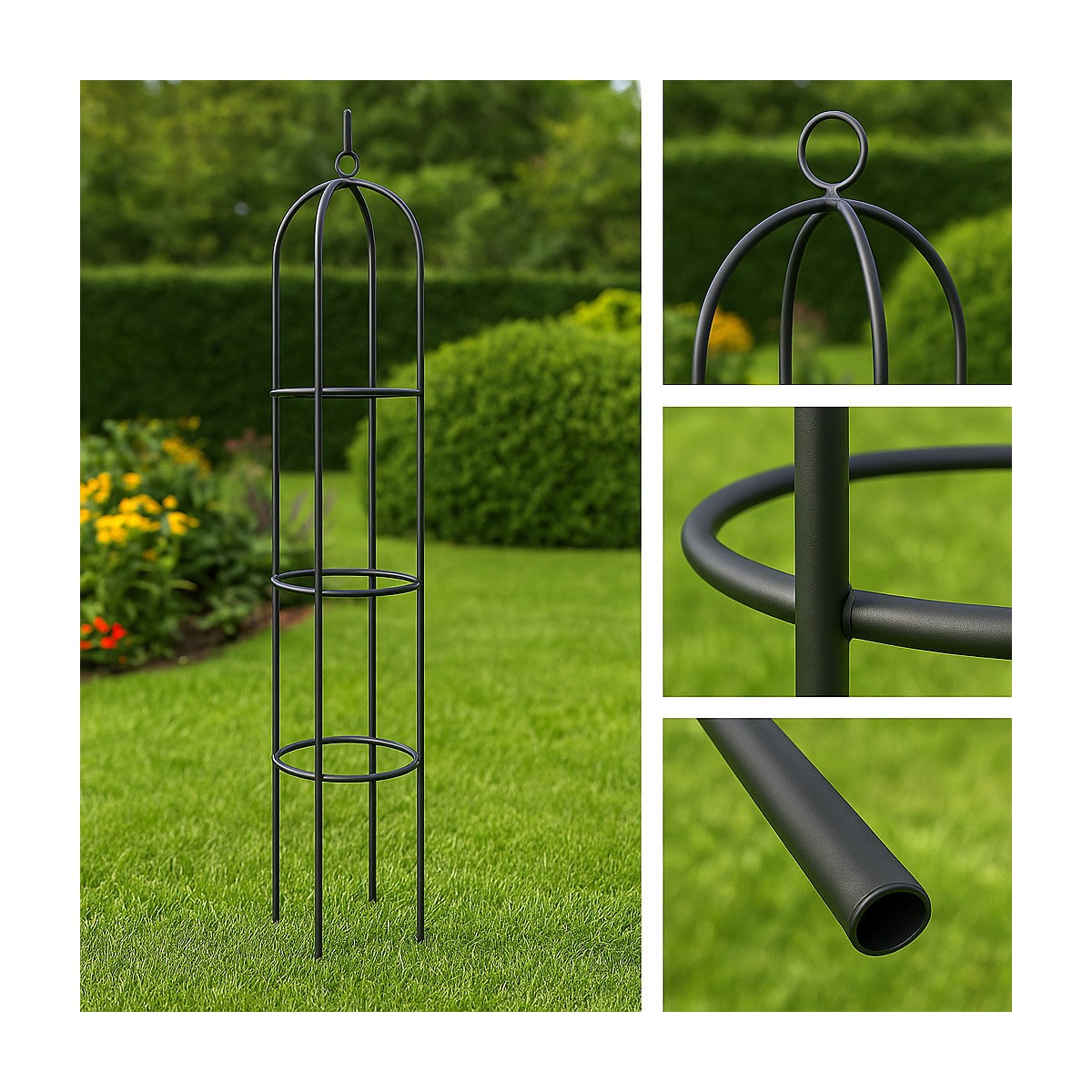 Fém kerti pergola rózsákhoz, 195 cm