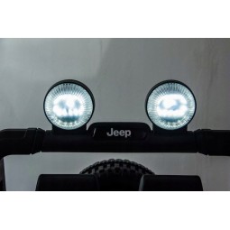 Gyerek elektromos autó Jeep Wrangler piros színben bőr üléssel és EVA kerekekkel