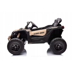 Gyermek elektromos autó CAN-AM Maverick UTV 24V – arany, EVA kerekek, 4×4 meghajtás