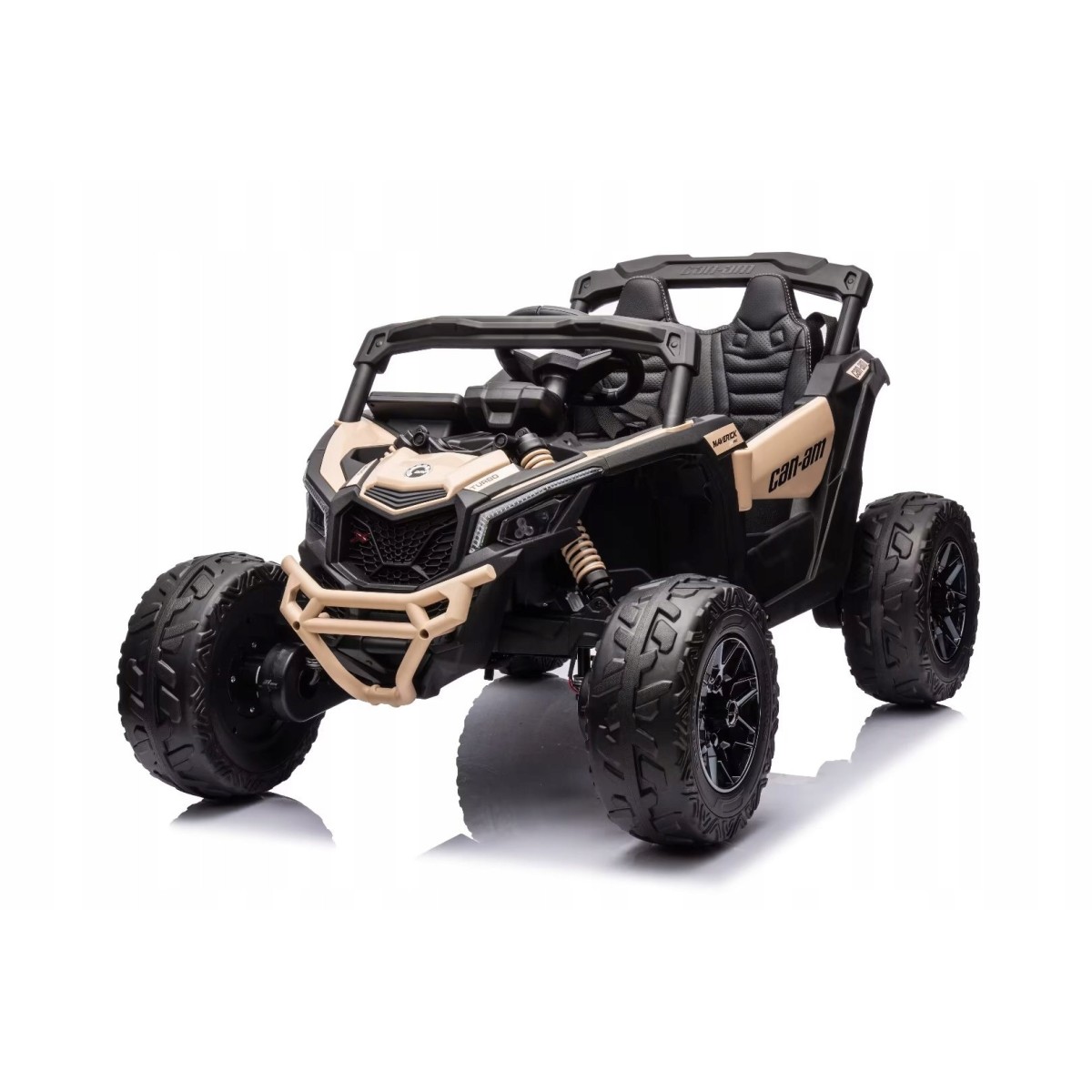 Gyermek elektromos autó CAN-AM Maverick UTV 24V – arany, EVA kerekek, 4×4 meghajtás