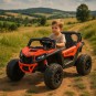 Gyermekeknek szánt CAN-AM Maverick UTV elektromos autó 24 V, piros színben, EVA kerekekkel, 4×4 meghajtással