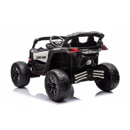 Gyermek elektromos autó CAN-AM Maverick UTV 24V fehér, EVA kerekek, 4×4 meghajtás