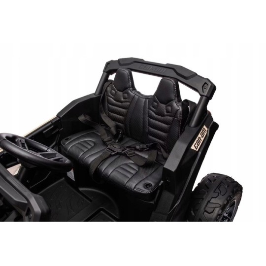 Gyermek elektromos autó CAN-AM Maverick UTV 24V fehér, EVA kerekek, 4×4 meghajtás