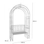 Kerti pergola paddal 130x48x238 cm