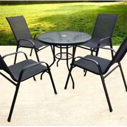 80 cm átmérőjű teraszasztal és 4 székből álló szett