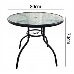 80 cm átmérőjű teraszasztal és 4 székből álló szett