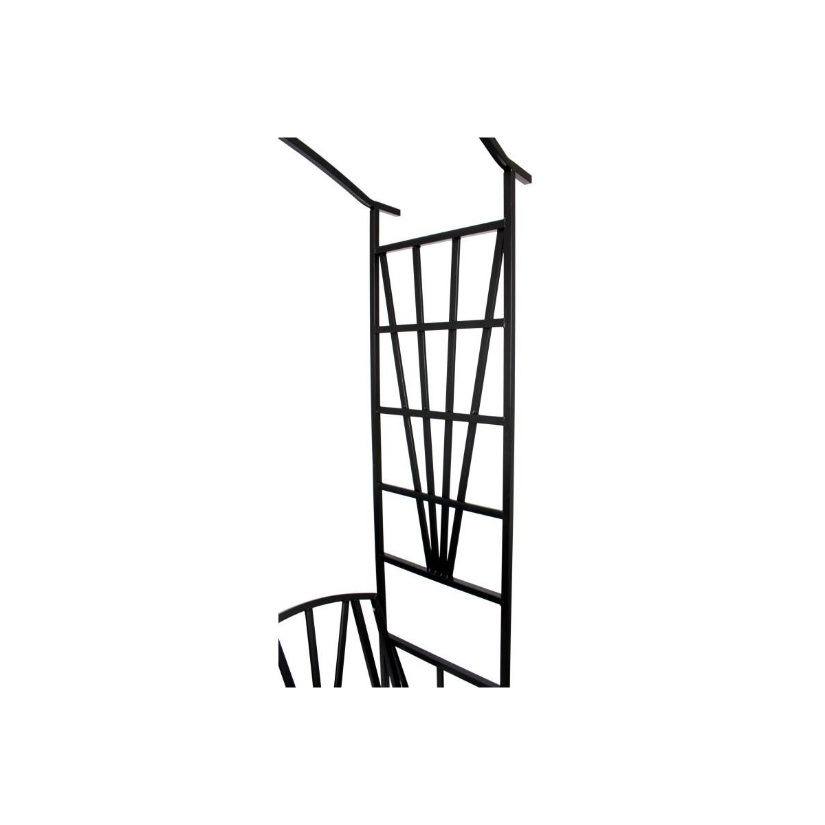 Kerti pergola paddal, fekete színben 110x50x206 cm