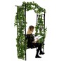 Kerti pergola paddal, fekete színben 110x50x206 cm