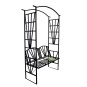 Kerti pergola paddal, fekete színben 110x50x206 cm