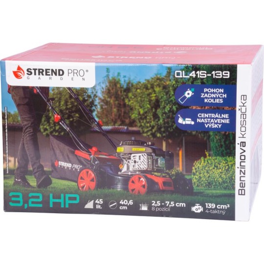 Benzines fűnyíró QL41S-139, 2,4 kW, 40,6 cm vágószélességgel + önjáró, LONCIN