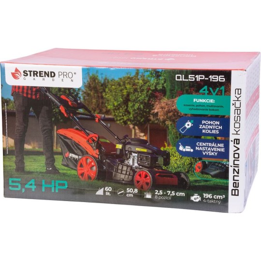 Fűnyíró Sammer QL51P-196, benzines, 4,0 kW, vágásszélesség 51 cm, önjáró, LONCIN