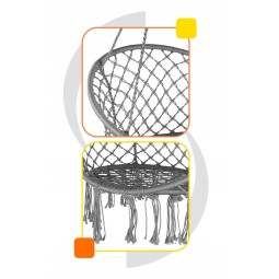 Világosszürke kerti gólyafészek 70 cm - párna nélkül
