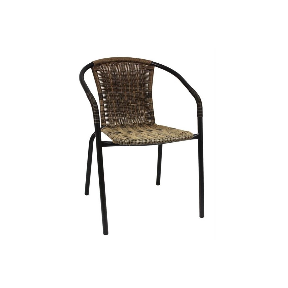 Barna rattan kerti szék