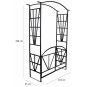 Kerti pergola kapuval 114x45x208 cm