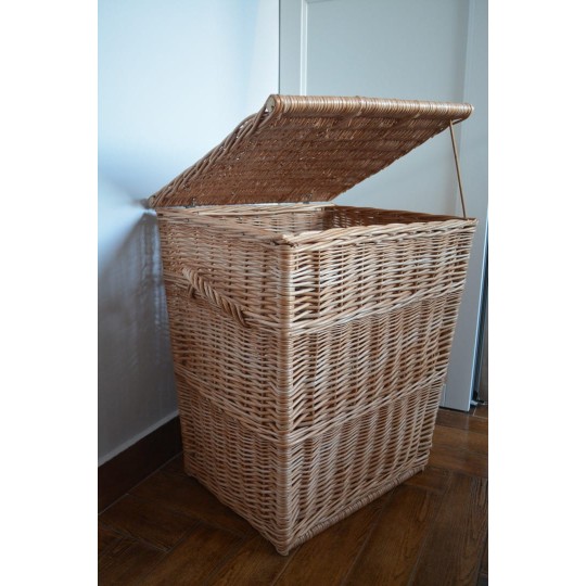 Fonott szennyeskosár, magasság 60 cm, szín: cseresznye