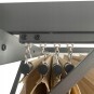 Fém kerti pergola 3×4 m-es méretben teraszra, tetős pavilon, szürke szerkezet, bézs tető