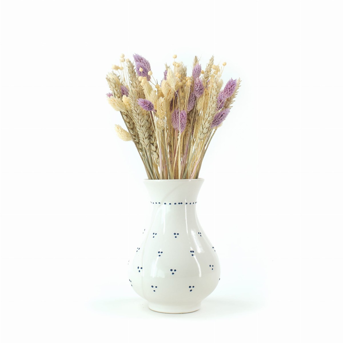 Szárított csokor Natural&Violet – pasztell phalaris, búza és len