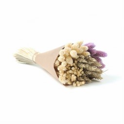 Szárított csokor Natural&Violet – pasztell phalaris, búza és len